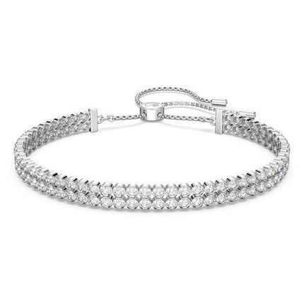 Swarovski Matrix Tennisarmband mit klaren Kristallen und Rhodiumbeschichtung 5221397 für Damen