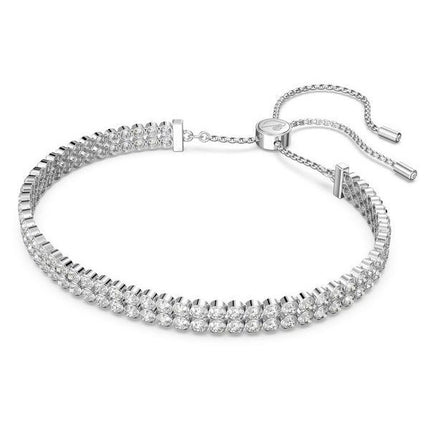 Swarovski Matrix Tennisarmband mit klaren Kristallen und Rhodiumbeschichtung 5221397 für Damen