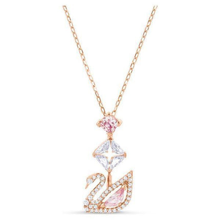 Swarovski Schwan Anhänger, Roségold plattiert und Zirkonia 5473024 für Damen