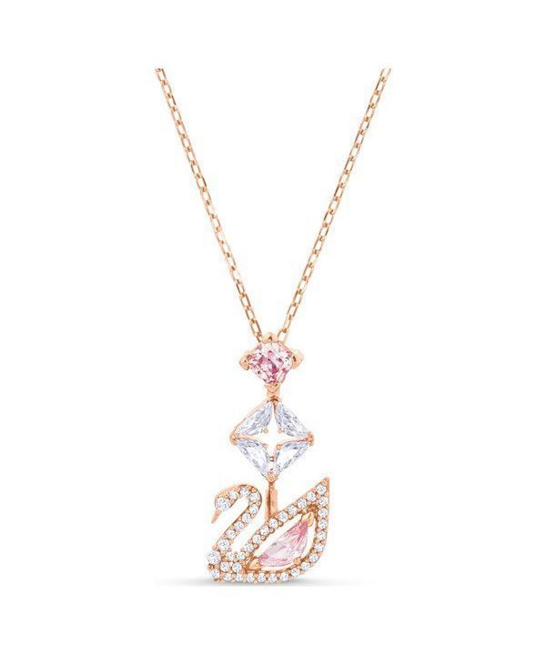 Swarovski Schwan Anhänger, Roségold plattiert und Zirkonia 5473024 für Damen