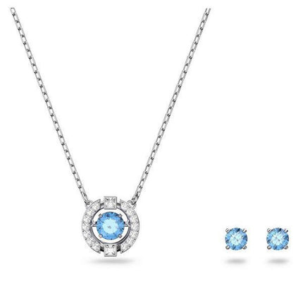 Swarovski Una Rhodiniertes und Zirkonia-Set mit Halskette und Ohrringen 5480485 für Damen