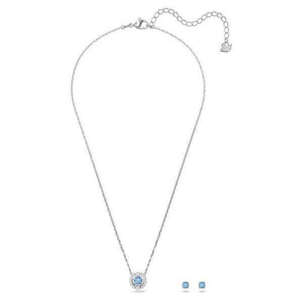 Swarovski Una Rhodiniertes und Zirkonia-Set mit Halskette und Ohrringen 5480485 für Damen