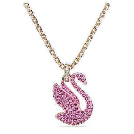 Swarovski Dazzling Swan Anhänger mit rosa Kristallen und Roségold-Beschichtung 5647552 für Damen