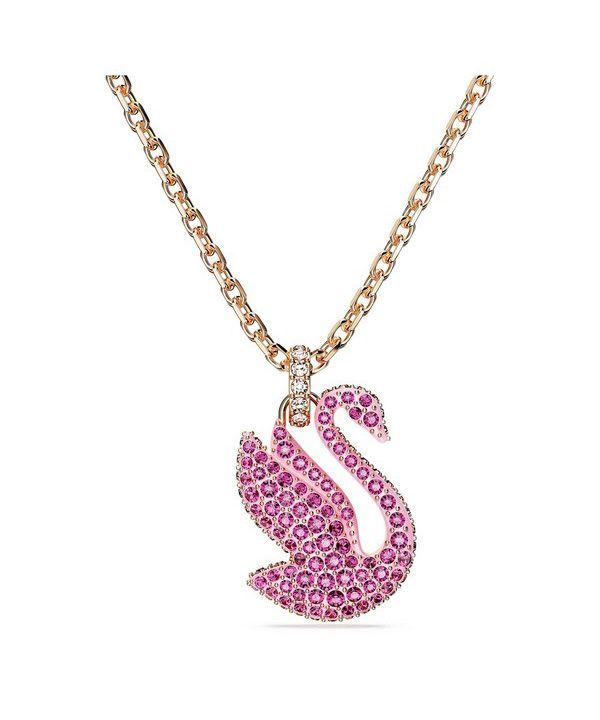 Swarovski Dazzling Swan Anhänger mit rosa Kristallen und Roségold-Beschichtung 5647552 für Damen