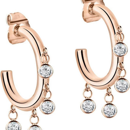 Morellato Cerchi Rose Gold Tone Stainless Steel SAKM54 Womens Earring