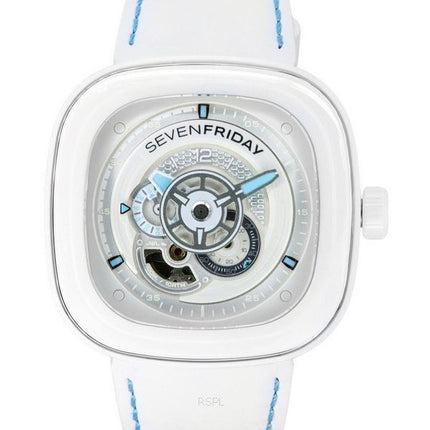 Sevenfriday P-Series Curacao Tag-Nacht-Automatikuhr P1C/05 SF-P1C-05 100M mit weißem Zifferblatt