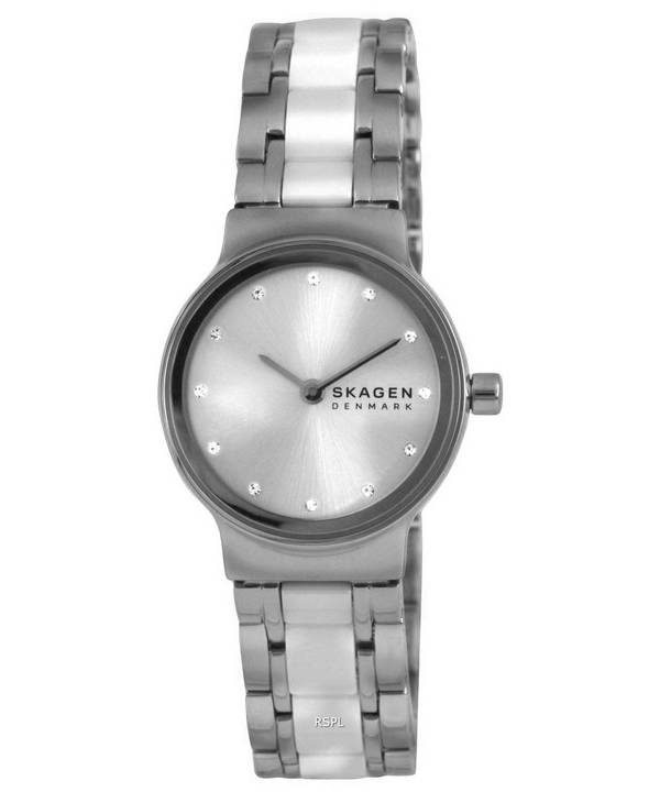 Skagen Freja Lille Edelstahl weißes Zifferblatt Quarz SKW3010 Damenuhr