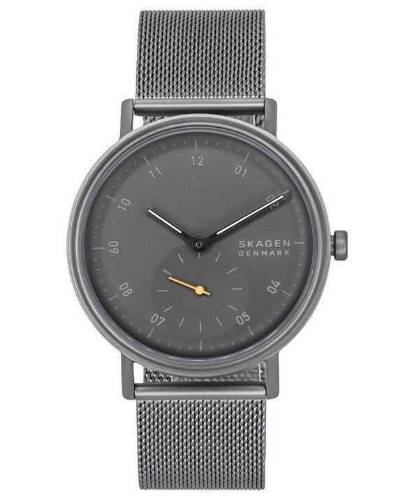 Skagen Kuppel Edelstahl graues Zifferblatt Quarz SKW6891 Herrenuhr