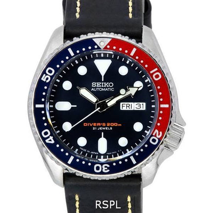 Seiko Automatic Diver's Ratio Schwarzes Leder SKX009J1-LS2 200M Herrenuhr