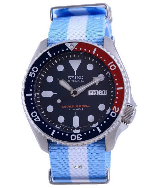 Seiko Automatic Diver's Polyester Japan Made SKX009J1-var-NATO24 200M Herrenuhr