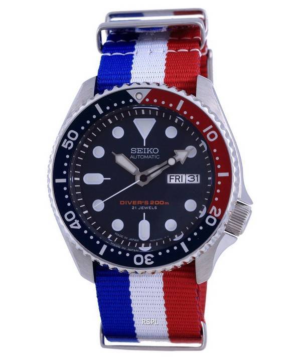 Seiko Automatic Diver's Polyester Japan Made SKX009J1-var-NATO25 200M Herrenuhr