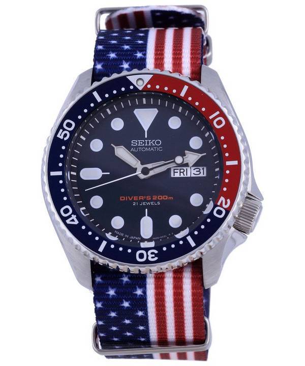 Seiko Automatic Diver's Polyester Japan Made SKX009J1-var-NATO27 200M Herrenuhr