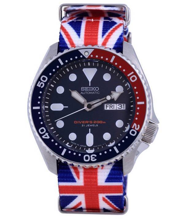 Seiko Automatic Diver's Polyester Japan Made SKX009J1-var-NATO28 200M Herrenuhr