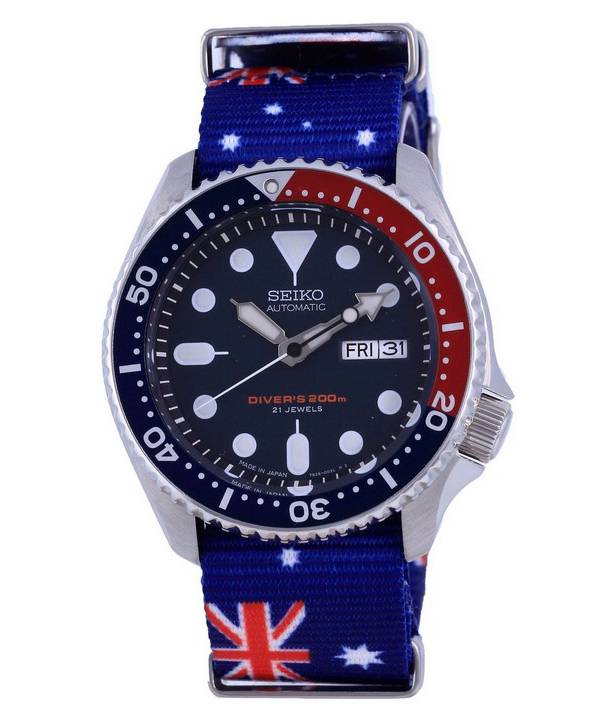 Seiko Automatic Diver's Polyester Japan Made SKX009J1-var-NATO30 200M Herrenuhr