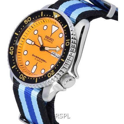 Seiko Orange Zifferblatt Automatische Taucheruhr SKX011J1-var-NATO20 200M Herrenuhr