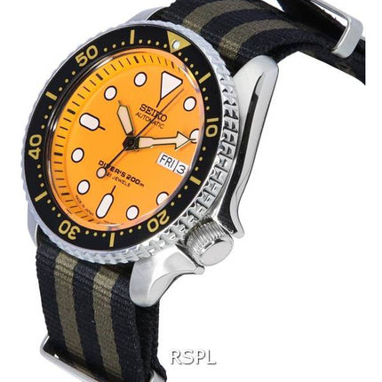 Seiko Orange Zifferblatt Automatische Taucheruhr SKX011J1-var-NATO21 200M Herrenuhr