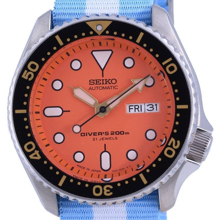 Seiko Automatic Diver's Japan Made Polyester SKX011J1-var-NATO24 200M Herrenuhr