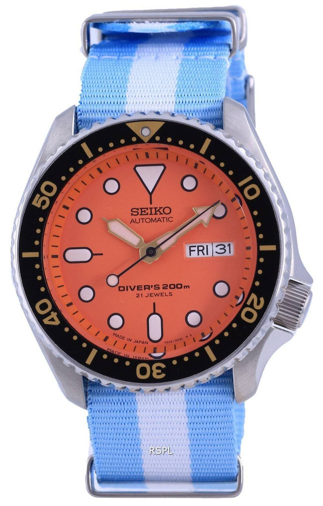 Seiko Automatic Diver's Japan Made Polyester SKX011J1-var-NATO24 200M Herrenuhr