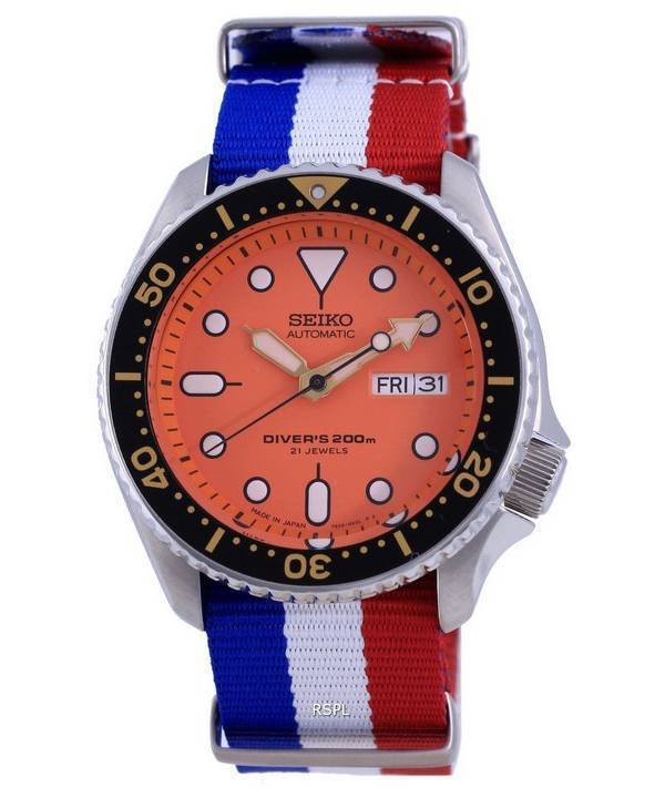 Seiko Automatic Diver's Japan Made Polyester SKX011J1-var-NATO25 200M Herrenuhr