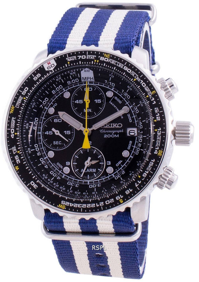 Seiko Pilotenflug SNA411P1-VAR-NATO2 Quarz Chronograph 200M Herrenuhr