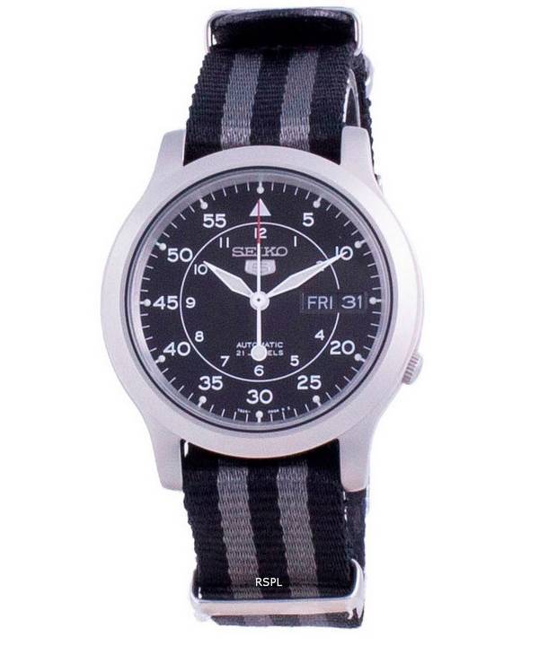 Seiko 5 Military SNK809K2-var-NATO16 Automatische Nylonarmband Herrenuhr