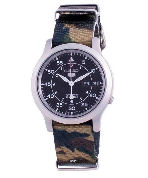 Seiko 5 Military SNK809K2-var-NATOS18 Herrenuhr mit automatischem Nylonarmband