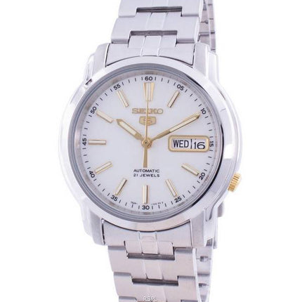 Seiko 5 Automatik Weiß Zifferblatt SNKL77 SNKL77K1 SNKL77K Herrenuhr