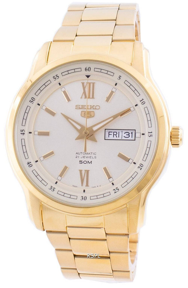 Seiko 5 Automatik Gold Tone Dial SNKP20 SNKP20K1 SNKP20K Herrenuhr