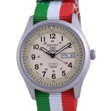 Seiko 5 Sports Military Automatic Japan Made SNZG07J1-var-NATO23 100M Herrenuhr