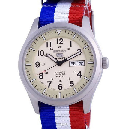 Seiko 5 Sports Military Automatic Japan Made SNZG07J1-var-NATO25 100M Herrenuhr