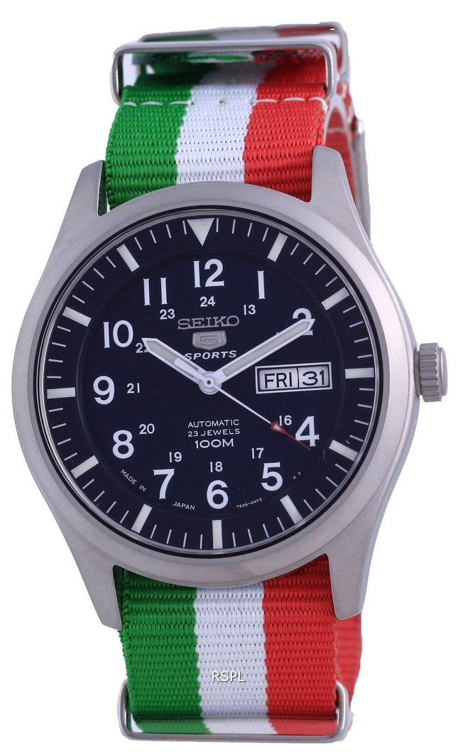 Seiko 5 Sports Automatik Polyester SNZG11J1-var-NATO23 100M Herrenuhr