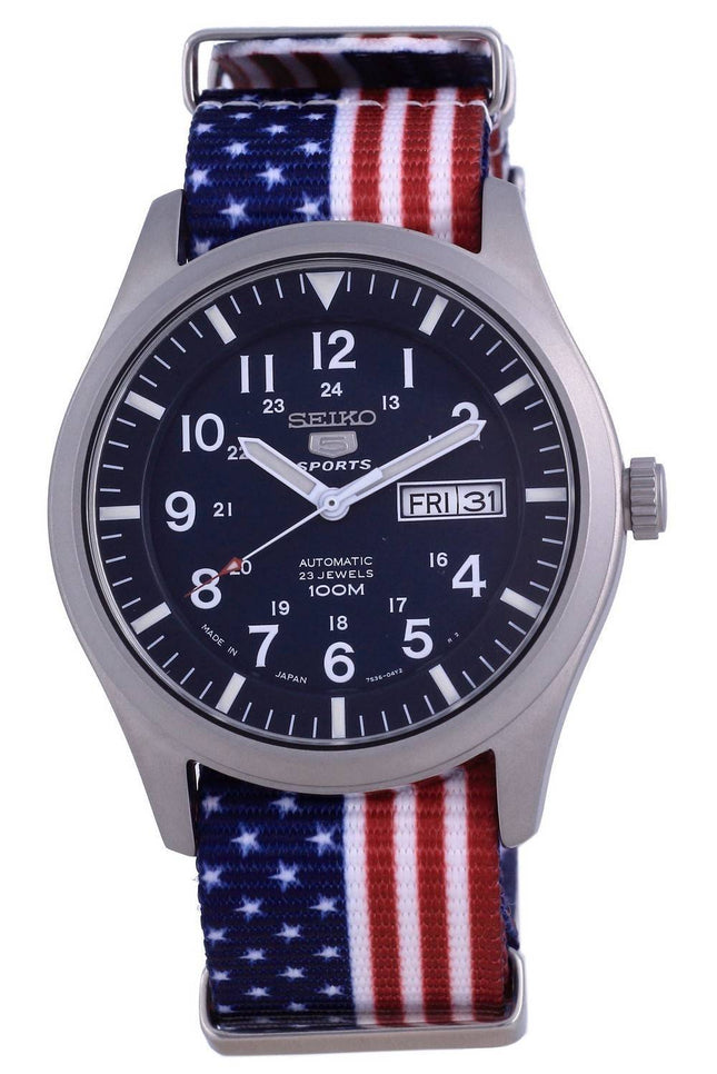 Seiko 5 Sports Automatik Polyester SNZG11J1-var-NATO27 100M Herrenuhr