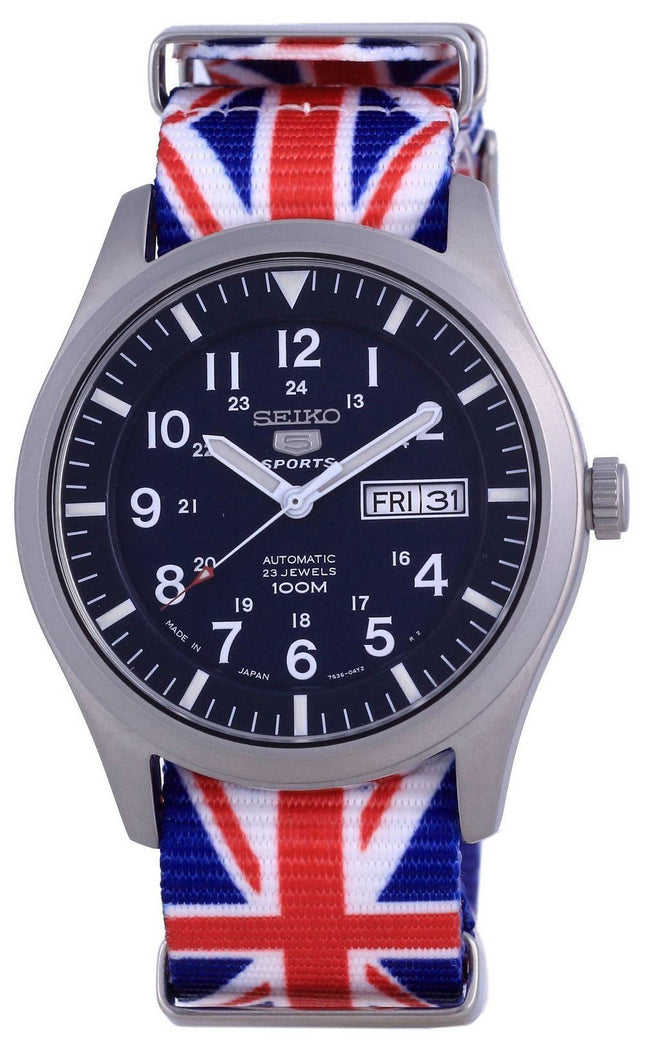 Seiko 5 Sports Automatik Polyester SNZG11J1-var-NATO28 100M Herrenuhr