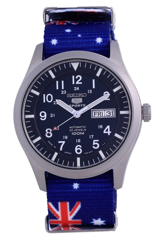 Seiko 5 Sports Automatik Polyester SNZG11J1-var-NATO30 100M Herrenuhr