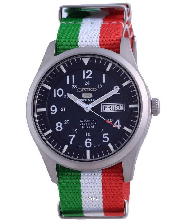 Seiko 5 Sports Automatik Polyester SNZG11K1-var-NATO23 100M Herrenuhr