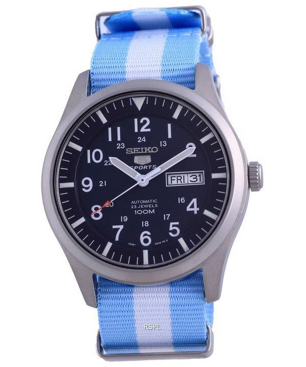 Seiko 5 Sports Automatik Polyester SNZG11K1-var-NATO24 100M Herrenuhr