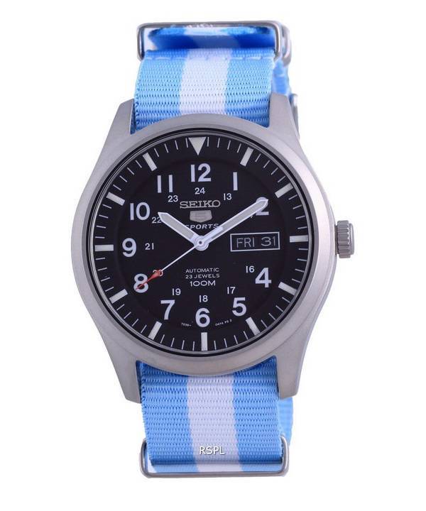 Seiko 5 Sports Automatik Polyester SNZG15K1-var-NATO24 100M Herrenuhr