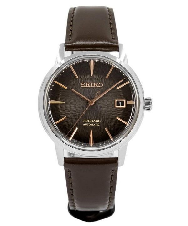 Seiko Presage Cocktail Time The Irish Coffee, automatische Herrenuhr SRPJ17J1 mit anthrazitfarbenem Zifferblatt