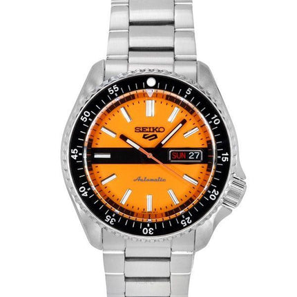 Seiko 5 Sports SKX Style The New Double Hurricane Special Edition Automatik-Herrenuhr SRPK11K1 100M mit orangefarbenem Zifferbla