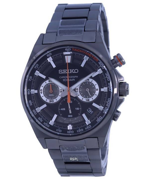 Seiko Neo Sports Chronograph schwarzes Zifferblatt Quarz SSB399 SSB399P1 SSB399P 100M Herrenuhr