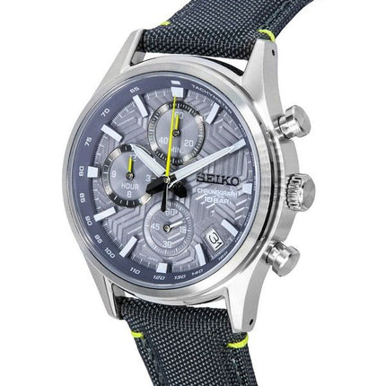 Seiko Conceptual Chronograph, Nylonarmband, graues Zifferblatt, Quarz, SSB423P1, 100 m, Herrenuhr