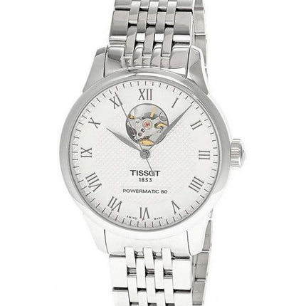 Tissot Le Locle Powermatic 80 Open Heart Silbernes Zifferblatt Automatik T006.407.11.033.02 Herrenuhr