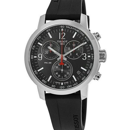 Tissot PRC 200 T-Sport Chronograph schwarzes Zifferblatt Quarz Taucheruhr T114.417.17.057.00 200M Herrenuhr