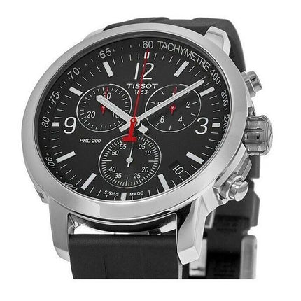 Tissot PRC 200 T-Sport Chronograph schwarzes Zifferblatt Quarz Taucheruhr T114.417.17.057.00 200M Herrenuhr