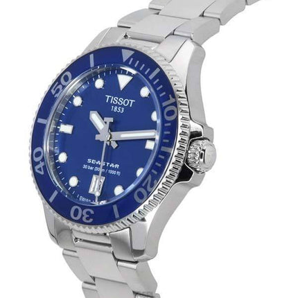 Tissot T-Sport Seastar 1000 Blaues Zifferblatt Quarz Taucher T120.210.11.041.00 T1202101104100 300M Unisex Uhr