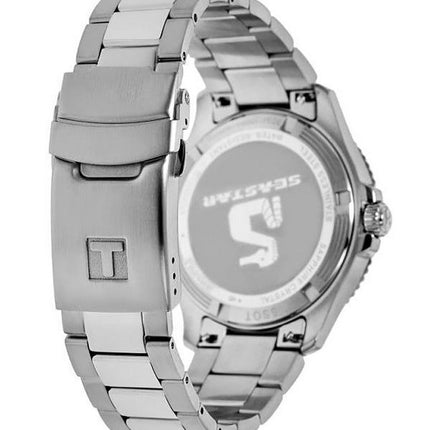 Tissot T-Sport Seastar 1000 Edelstahl schwarzes Zifferblatt Quarz Taucheruhr T120.210.11.051.00 300M Unisex