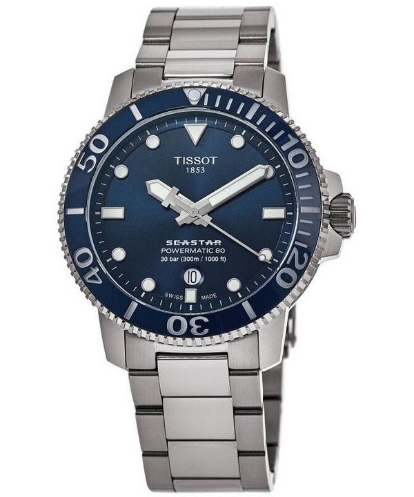 Tissot Seastar 1000 Professional Powermatic 80 Blaues Zifferblatt Taucher T120.407.11.041.03 T1204071104103 300M Herrenuhr