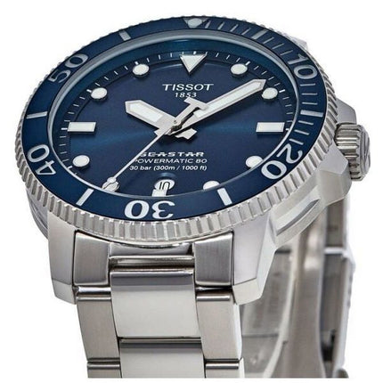 Tissot Seastar 1000 Professional Powermatic 80 Blaues Zifferblatt Taucher T120.407.11.041.03 T1204071104103 300M Herrenuhr