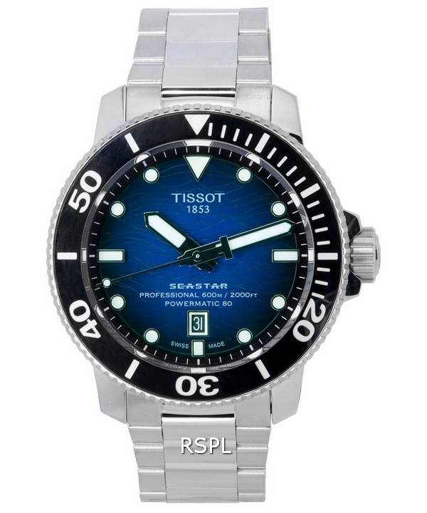 Tissot Seastar 2000 Professional Powermatic 80 Blaues Zifferblatt Taucher T120.607.11.041.01 T1206071104101 600M Herrenuhr