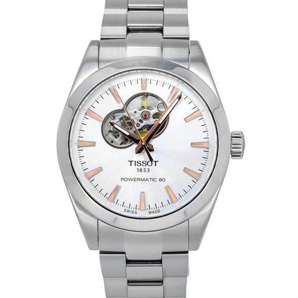 Tissot T-Classic Gentleman Powermatic 80 Silber Open Heart Dial Automatik T127.407.11.031.01 100M Herrenuhr